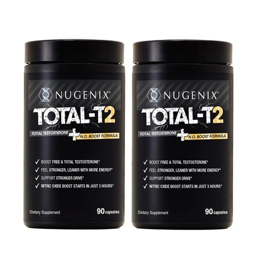 [BRSREAQ3BEFAMADP] Nugenix Total-T2 - Testosterone Booster and Nitric Oxide Booster for Men, Tesnor, S7, ElevATP, Tongkat, Citrulline, Nitric Oxide and Testosterone Supplement for Men (180 Count)