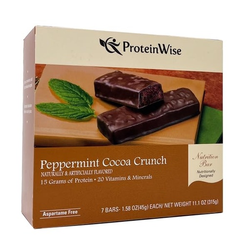 [BRSRABABO4BRGCLV] ProteinWise - Peppermint Cocoa Crunch Nutrition Bar - 7/Box