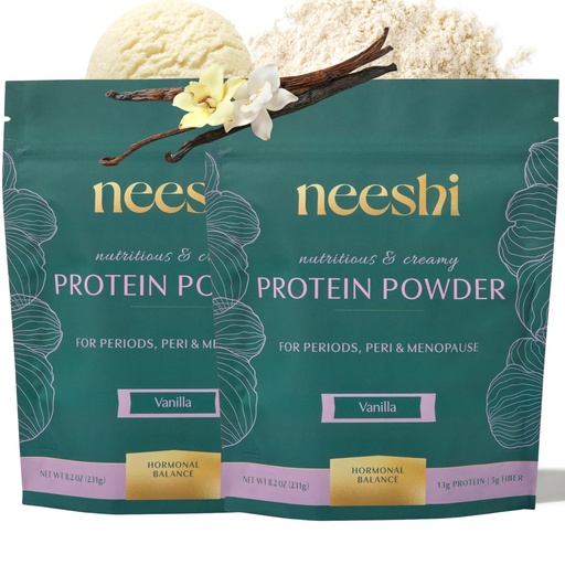 [BRSRGYI7CIMBGAYU] Nourishing Protein Blend for Hormonal Balance – Vegan, Gluten-Free, All-Natural – Supports PMS & Menopause Relief – 2-Week Supply – Vanilla Flavor