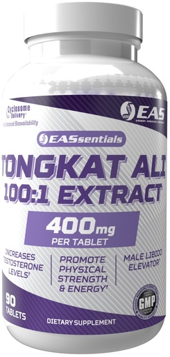 [BRSROAT3DJYGGCDF] EAS Tongkat Ali 100:1 Extract for Men | Male Libido Elevator | Promotes Strength & Energy | Better Absorption with Cyclosome Delivery | 90 Tablets