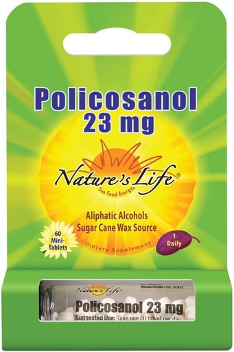 [BRSWIGT5BIGB6EAZ] Nature's Life Policosanol 23mg | Support for Cardiovascular Health, Blood Circulation & Healthy Heart Function | 60 Tabs
