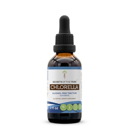 [BRSWGYAPCIFAI33V] Secrets of the Tribe Chlorella Tincture Alcohol-Free Liquid Extract, Chlorella (pyrenoidosa) Dried Algae (2 FL OZ)