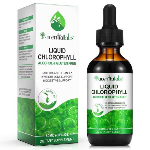 [BRSRYY35CQAQYG36] Chlorophyll Liquid Drops, Natural Chlorophyll, Supports for Body Cleansing, Promoting Skin Health & Digestion, Men & Women, Mint Flavor | 60ml