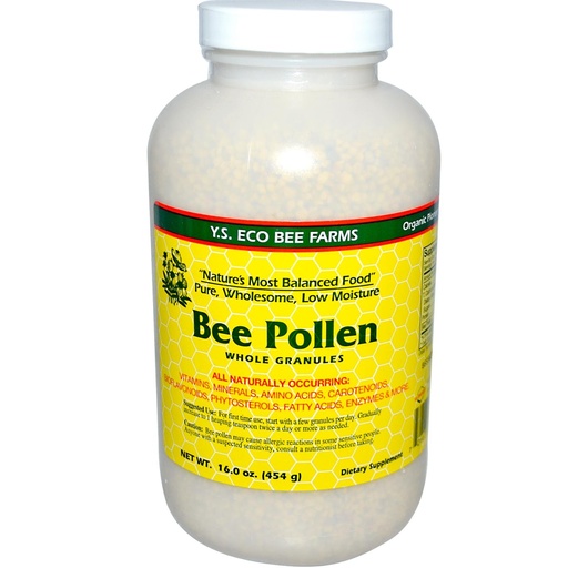 [BRSWIZAAOQBWACT6] Bee Pollen - Low Moisture Whole Granulars YS Eco Bee Farms 16 oz Granular