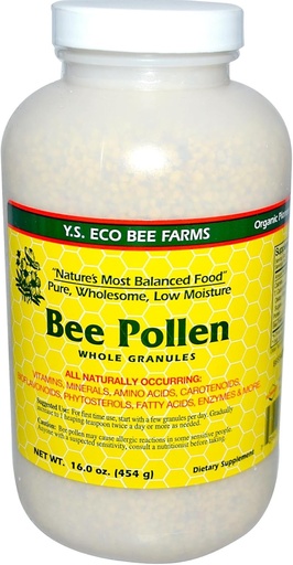 [BRSWIZAAOQBWACT6] Bee Pollen - Low Moisture Whole Granulars YS Eco Bee Farms 16 oz Granular