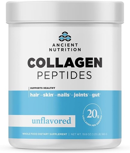 [BRSW2AY7CV6R4HL6] Ancient Nutrition Collagen Peptides, Collagen Peptides Powder, Unflavored Hydrolyzed Collagen, Supports Healthy Skin, Joints, Gut, Keto and Paleo Friendly, 28 Servings, 20g Collagen per Serving