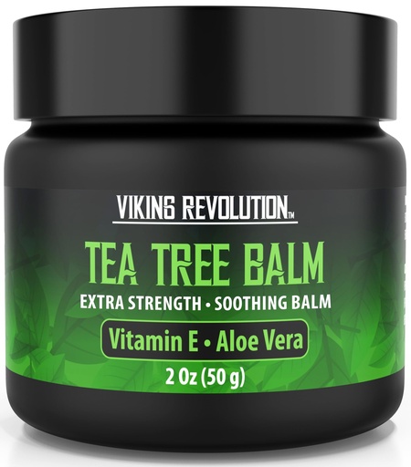 [BRSWGCA3DIIWEYDP] Viking Revolution Tea Tree Oil Balm - Foot Cream for Dry Skin - Deeply Moisturizing Formula with Aloe Vera, Vitamin E & Eucalyptus - Soothes & Hydrates Rough Hands, Elbows & Feet (2 Oz, Pack of 1)