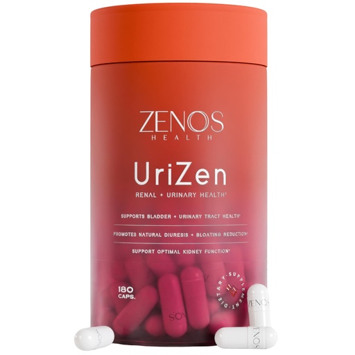 [BRSREZYDOJYBQYA6] Zenos Health UriZen Kidney Support Supplement, Urinary Tract Health for Women, Stone Breaker & Kidney Stones Dissolver, Bladder Control Supplements, Urinary Pain Relief - Made in USA, 180 Caps