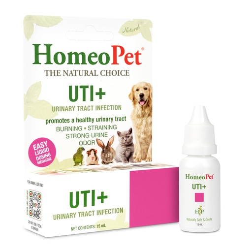 [BRSROBQ7A5YBEAY4] HomeoPet UTI+ Urinary Tract Supplement, Safe and Natural Dog and Cat Urinary Tract Support Supplement, 15 Milliliters
