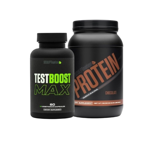 [BRSROAY3CAIW2ADD] Sculpt Nation by V Shred Test Boost Max and Protein Chocolate Powder Bundle