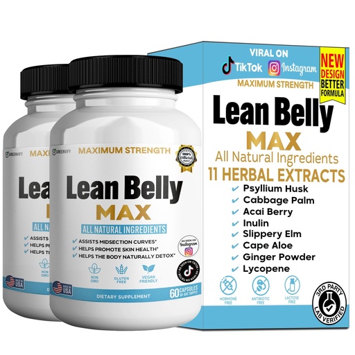 [BRSREBD2CBYQGAL7] Lean Belly Max Natural Supplement, 60 Capsules, 30-Day Supply, All Natural Ingredients, Non-GMO, Gluten Free (2)