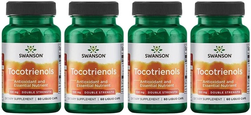 [BRSWGFD3BUMBO3L5] Swanson Double Strength Tocotrienols - Antioxidant - (60 Liquid Capsules, 100mg Each) 4 Pack
