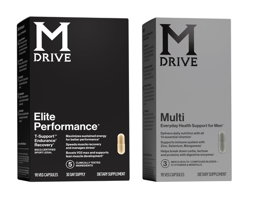 [BRSRGBINPMARQ332] Mdrive Men’s Wellness Starter Bundle – Multivitamin for Men + Elite Testosterone Booster Supplement – 2 Products Included – Daily Vitamins, Minerals, Digestive Enzymes, Energy