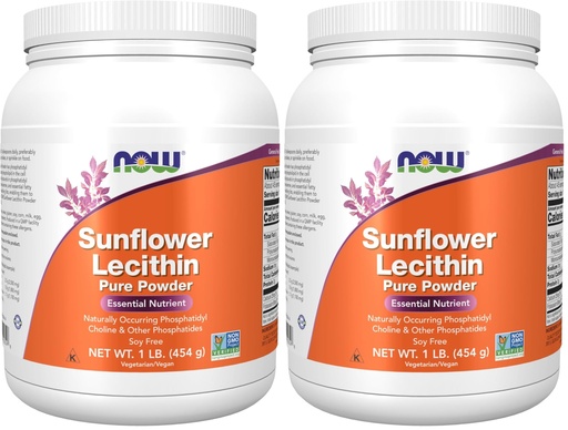 [BRSRGGQNPIAROYLL] NOW Foods Supplements,Sunflower Lecithin with Naturally Occurring Phosphatidyl Choline and Other Phosphatides,Powder,1-Pound,(Pack of 2)