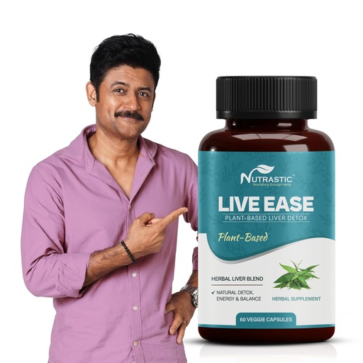 [BRSRACD3DMMA4HQ7] Live Ease Supplement – Blend of Kalmegh, Dandelion, Kasni, Triphala, Punarnava, Giloy, and Makoi, Traditionally Used Botanical Ingredients, 60 Caps