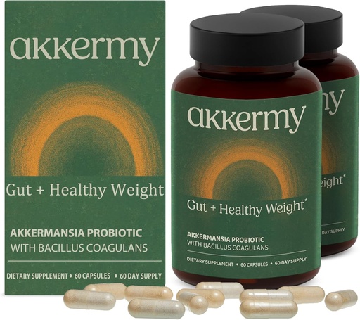 [BRSRAFT5BB5ROD3B] Akkermansia Probiotic for Appetite & Craving Control | Increases GLP-1 & Boosts Healthy Weight | 120 Day Supply | Made in USA | Bacillus Coagulans, B2, D3 & Chromium |SIBO Friendly, Vegan, Gluten Free