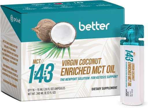 [BRSRM23QARYQE2T7] MCT 1:43 Oil from Organic Coconuts - Fatty Acid Fuel for Complete Healthy Coverage – 8.12 FL OZ