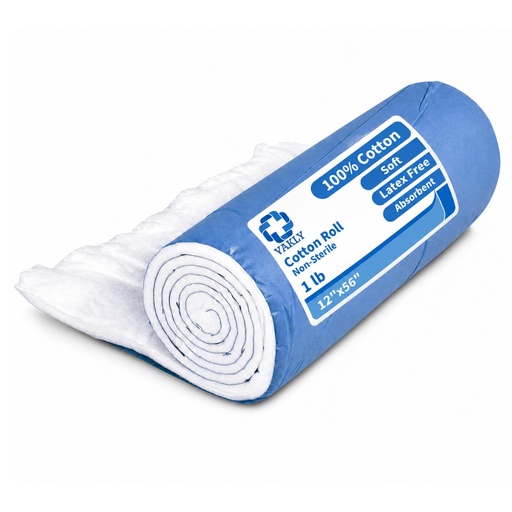 [BRSWGYDYOEJROCT6] Vakly 100% Cotton Roll 1 lb – Large Non-Sterile Soft & Absorbent 12" x 56" Cotton for Wound Care, Casting, Beauty & Crafts – Easy to Tear Roll