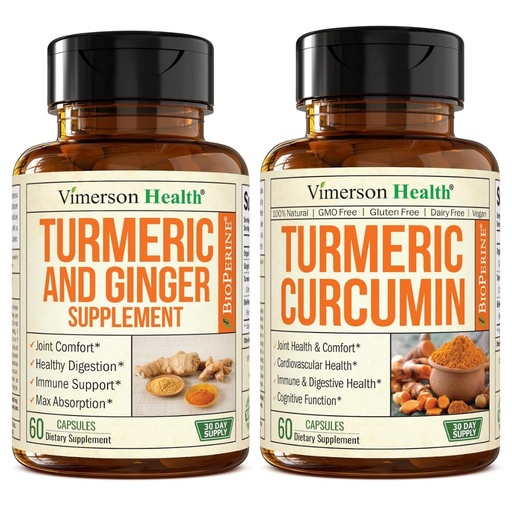 [BRSREZYLOBYREHY6] Turmeric Ginger & Turmeric Curcumin Supplements – Joint and Digestive Support Bundle