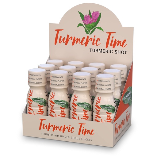 [BRSWGAYQDMFGAA3L] Turmeric Shots - Turmeric with Ginger, Citrus & Honey | Non-GMO | No Preservatives or Artificial Flavors/Colors/Sweeteners | B Vitamins | Liquid Turmeric (12 Pack)