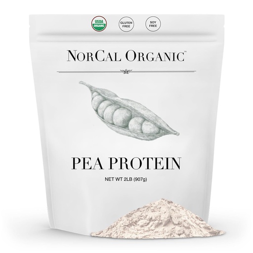 [BRSWIHD7DMMREYDC] NorCal Organic - Premium Pea Protein Isolate - 100% Vegan and Organic - UNFLAVORED - 2 Pounds (Pack of 1) - 35 Servings