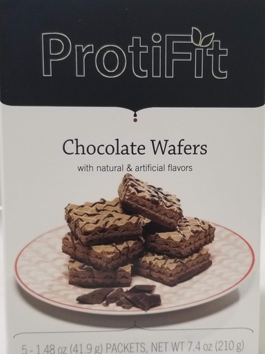 [BRSWYYATAF7W2DTB] Proti Fit High Protein Wafer Bar - Chocolate (5 servings/box) - Trans Fat Free, Aspartame Free, Cholesterol Free