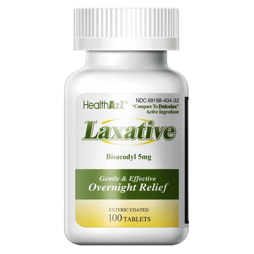 [BRSW2CD2PIGWC234] HealthA2Z Laxative Bisacodyl 5mg | 100 Counts | Gentle and Fast Overnight Relief for Constipation