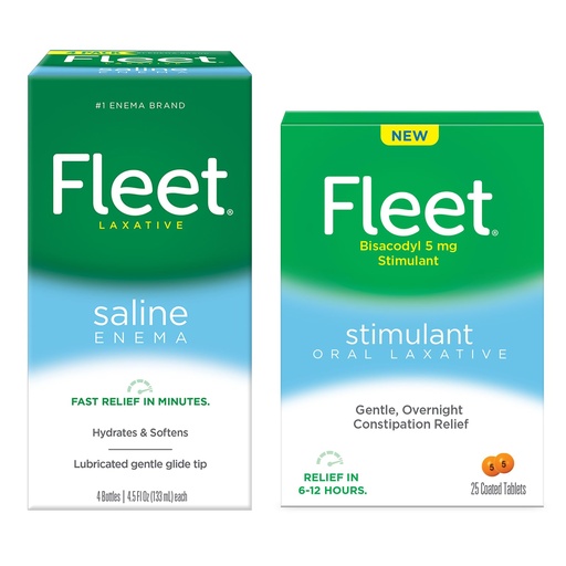 [BRSRAGQBB57BEH3L] Fleet Laxative Saline Enema for Adult Constipation, 4.5 fl oz, 4 Bottles Laxative, Oral Laxative Stimulant, Overnight Constipation Relief, Laxative Tablets, 25 Count