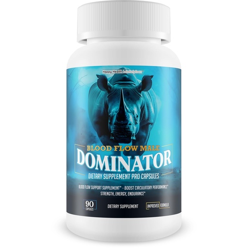 [BRSREGQ3CIPRU33O] Blood Flow Male Dominator - Improved Formula - Our Best Advanced Blood Flow Supplement For Men - Mens Circulation Pills For Better Blood Flow Support - Male Dominance Supplement Rhino Supplements
