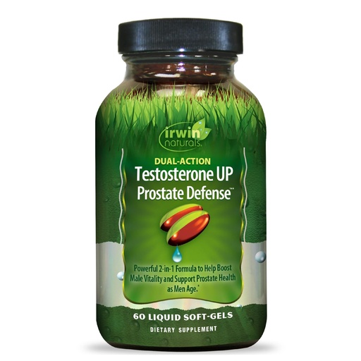 [BRSRGCT6OAHGA33V] Irwin Naturals Dual-Action Testosterone UP Prostate Defense 60 Softgels