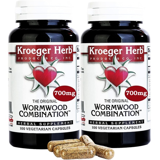 [BRSWIYYMOMIGGD3E] 2 Pack -Kroeger Wormwood Combination, 100 V-Cap