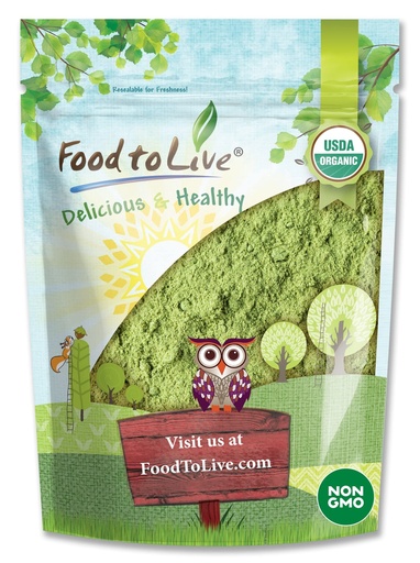 [BRSW2AA3BBYBQC37] Food to Live Organic SuperGrass Powder Blend, 6 Ounces – Mixed Alfalfa, Barley Grass, and Wheatgrass Powders. Non-GMO, Pure Superfood, Vegan, Kosher, Mixes Well. Perfect for Smoothies and Shakes