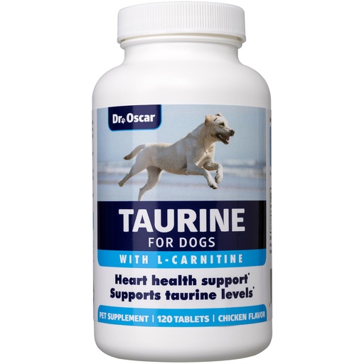 [BRSWGCTRBMPAIFD3] Taurine Supplement for Dogs Meets RDA of 500 mg per 25lbs Weight Unlike Most Alternatives, 120ct, Helps Maintain Dog Heart Health, Normal Function of The Cardiac Muscle & Normal Blood Flow