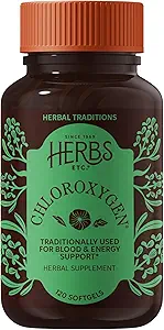 [BRSWIGQRCIJQMGA7] Herbs Etc. ChlorOxygen Chlorophyll Concentrate - Aids Healthy Blood Circulation - High-Altitude Environment Support - Energy Support - 120 Softgels (120 Servings)