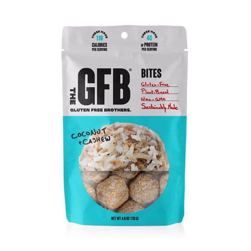[BRSWKF37BQCWMYLI] The Gluten Free Bar, Protein Bites, Coconut Cashew Crunch, 4 Ounce Bag, Vegan, Dairy Free, Non GMO, Soy Free