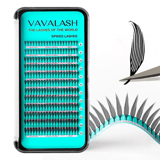 [BRSREYYNOADWEE3Z] VAVALASH Premade Anime Chunk Lash Extensions,Comic Spire Lashes 0.07 C/D Curl, Matte Black Manga Lash Look Eyelash Extensions,Professional Salon Use Premade Spire Lashes(0.07-D-8-15mm)