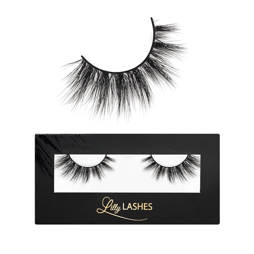 [BRSWYGIKAQCWOYAZ] Lilly Lashes Miami Flare 3D Mink Lashes, Mink Eyelashes, The Original Lilly Lash For Wispy & Natural Look, Reusable Eyelashes up to 25x, Fluffy Lashes, Strip Lashes, Lash Glue not Included