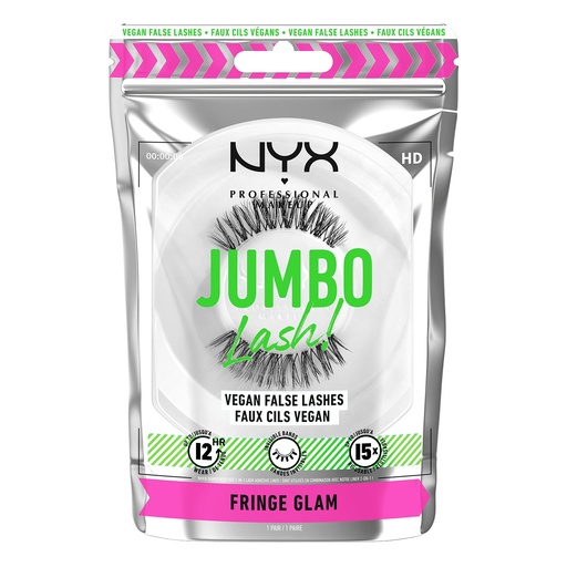 [BRSW2CQOCMAROHQ3] NYX PROFESSIONAL MAKEUP Jumbo Lash! Vegan False Eyelashes, Up to 12HR Wear, Reusable Fake Lashes - Fringe Glam