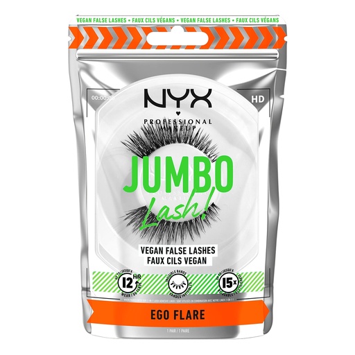 [BRSW2CQOCFYGG3Y4] NYX PROFESSIONAL MAKEUP Jumbo Lash! Vegan False Eyelashes, Up to 12HR Wear, Reusable Fake Lashes - Ego Flare