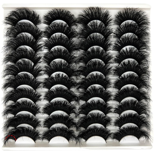 [BRSROC33OYMAKCA3] loladook Mink Lashes Fluffy 3D Volume Dramatic Lashes Faux Mink 25mm Big Long Cat Eye Full Strip Eyelashes Pack Wispy 20mm False Eyelashes Bulk