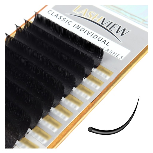 [BRSW2HY5OB4AICT3] LASHVIEW Eyelash Extensions,Individual Lashes, Premium Single &Classic Lashes,0.18 Thickness D Curl 8-15mm Mixed Tray,Natural Semi Permanent Eyelashes,Soft Application-Friendly,Mink Lashes
