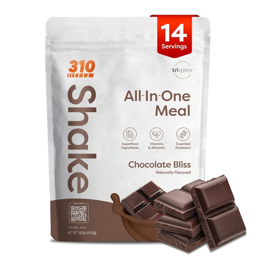 [BRSW2AD3OQGRAYDD] 310 Nutrition All-In-One Meal Replacement Shake Powder - Plant-Based Protein Smoothie Blend w/High Fiber, Probiotics & Adaptogens - Low Carb, Vegan, Keto & Paleo Friendly - Chocolate Bliss - 14 Srv