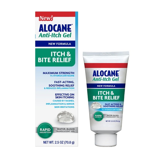 [BRSRGYIKCB5QOHLO] Alocane Maximum Strength 1% Hydrocortisone Anti Itch Gel, Bug Bite Itch Relief
