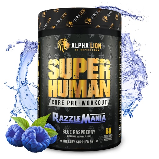 [BRSRAGIYB4CRUHT2] ALPHA LION Core Pre Workout with Creatine for Performance, Beta Alanine for Muscle, L-Citrulline for Pump & Tri-Source Caffeine for Sustained Energy (60 Servings, Razzle Mania)