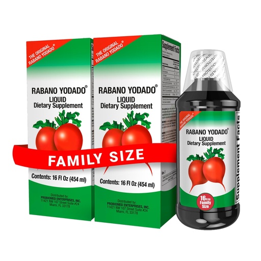 [BRSRGGD6OV7GOALZ] Iodized Radish Liquid Dietary Supplement, Family Size with Iodine & Vitamins B1, B6, B12, Natural Energy, Helps Maintain Nutrient Balance, 16 Fl Oz, 2 Pack