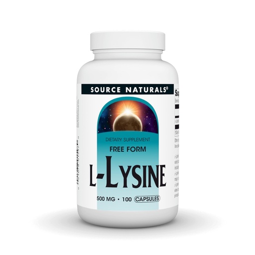 [BRSWIZYTBIHWC2I7] Source Naturals L-Lysine Free Form -Amino Acid Supplement Supports Energy Formation & Collagen - 100 Capsules