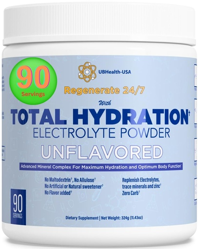 [BRSW2BAFA4BGKHT2] Total Hydration Electrolyte Replacement Mix (90 Servings, Unflavored)