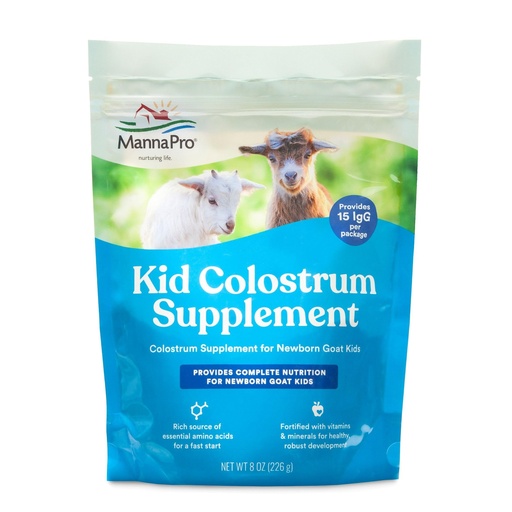 [BRSWIYQ5DF6GCAY3] Manna Pro Goat Kid Colostrum Supplement, Feed for First 24 Hours of Life, Helps Promote Healthy Development, Fortified with Vitamins & Minerals, 8 Ounces