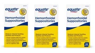 [BRSWGAI6DINQ2HTV] Equate Hemorrhoidal Suppositories 24 Ct by Equate (Pack of 3)