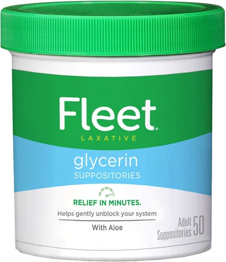 [BRSWIFYAB4CBS2TM] Fleet Adult Glycerin Suppositories 50-Count (2-Pack)
